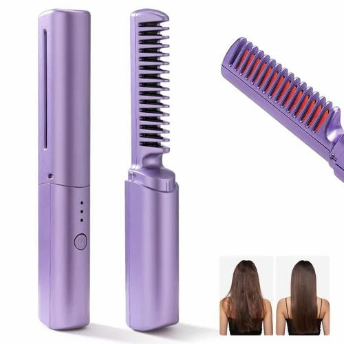 Mobile Heat Comb, Portable Cordless Hair Straightener